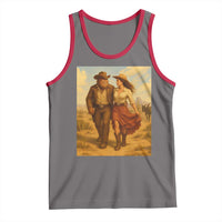 Cowboy Bigfoot Tank Top Funny Sasquatch Dancing Cowgirl Western Country - Wonder Print Shop