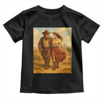 Cowboy Bigfoot Toddler T Shirt Funny Sasquatch Dancing Cowgirl Western Country - Wonder Print Shop