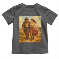 Cowboy Bigfoot Toddler T Shirt Funny Sasquatch Dancing Cowgirl Western Country - Wonder Print Shop