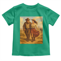 Cowboy Bigfoot Toddler T Shirt Funny Sasquatch Dancing Cowgirl Western Country - Wonder Print Shop