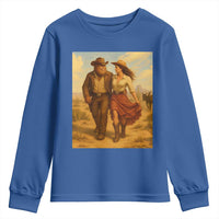 Cowboy Bigfoot Youth Sweatshirt Funny Sasquatch Dancing Cowgirl Western Country - Wonder Print Shop