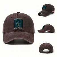 Funny Alpha Wolf Meme Washed Cotton Baseball Cap Human By Chance Alpha By Choice