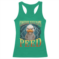 Funny Smoking Goose Meme Racerback Tank Top Consider Your Pants Peed - Wonder Print Shop