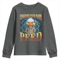 Funny Smoking Goose Meme Youth Sweatshirt Consider Your Pants Peed - Wonder Print Shop