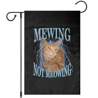Mewing Not Meowing Garden Flag Funny Cat Meme - Wonder Print Shop