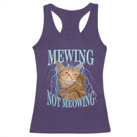 Mewing Not Meowing Racerback Tank Top Funny Cat Meme - Wonder Print Shop
