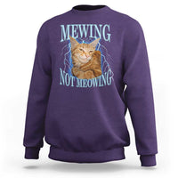 Mewing Not Meowing Sweatshirt Funny Cat Meme - Wonder Print Shop