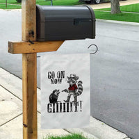 Funny Cowboy Raccoon Opossum Garden Flag Go On Now Git - Wonder Print Shop