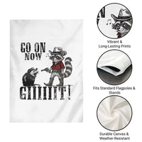 Funny Cowboy Raccoon Opossum Garden Flag Go On Now Git - Wonder Print Shop