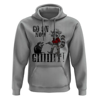 Funny Cowboy Raccoon Opossum Hoodie Go On Now Git - Wonder Print Shop
