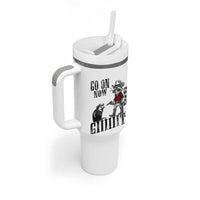 Funny Cowboy Raccoon Opossum Tumbler With Handle Go On Now Git - Wonder Print Shop