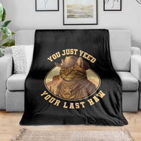 Cowboy Cat Throw Blanket You Just Yeehaw Your Last Haw - Wonder Print Shop