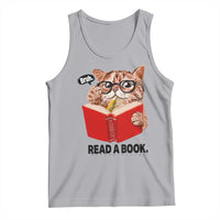 Funny Cat Reading Tank Top Book Lover - Wonder Print Shop