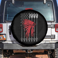 Native American Teepee American Flag Spare Tire Cover