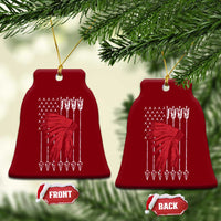 Native American Teepee American Flag Ceramic Ornament