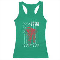 Native American Teepee American Flag Racerback Tank Top
