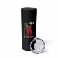 Native American Teepee American Flag Skinny Tumbler