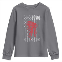 Native American Teepee American Flag Youth Sweatshirt