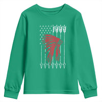Native American Teepee American Flag Youth Sweatshirt