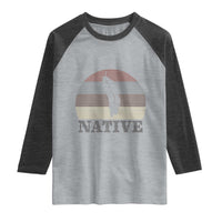 Native Indian American Pride Indigenous Native American Raglan Shirt