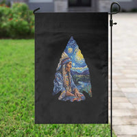 Native American Arrowhead Hunter Starry Night Garden Flag