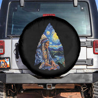 Native American Arrowhead Hunter Starry Night Spare Tire Cover