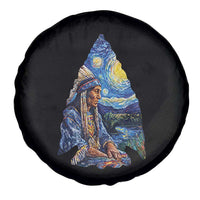Native American Arrowhead Hunter Starry Night Spare Tire Cover