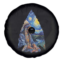 Native American Arrowhead Hunter Starry Night Spare Tire Cover