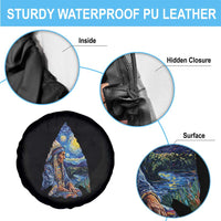 Native American Arrowhead Hunter Starry Night Spare Tire Cover