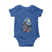 Native American Arrowhead Hunter Starry Night Baby Onesie