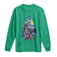 Native American Arrowhead Hunter Starry Night Long Sleeve Shirt