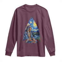 Native American Arrowhead Hunter Starry Night Long Sleeve Shirt