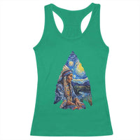 Native American Arrowhead Hunter Starry Night Racerback Tank Top