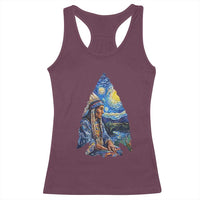 Native American Arrowhead Hunter Starry Night Racerback Tank Top