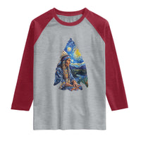 Native American Arrowhead Hunter Starry Night Raglan Shirt