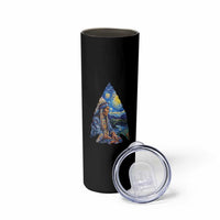 Native American Arrowhead Hunter Starry Night Skinny Tumbler