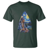 Native American Arrowhead Hunter Starry Night T Shirt