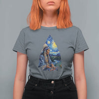 Native American Arrowhead Hunter Starry Night T Shirt For Women