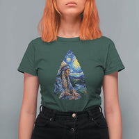 Native American Arrowhead Hunter Starry Night T Shirt For Women