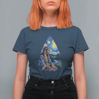 Native American Arrowhead Hunter Starry Night T Shirt For Women