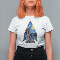 Native American Arrowhead Hunter Starry Night T Shirt For Women
