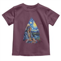 Native American Arrowhead Hunter Starry Night Toddler T Shirt