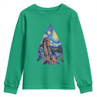 Native American Arrowhead Hunter Starry Night Youth Sweatshirt