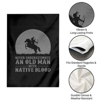 Never Underestimate An Old Man Native American Warrior Garden Flag