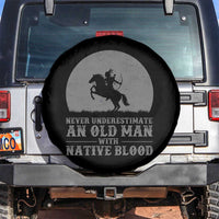 Never Underestimate An Old Man Native American Warrior Spare Tire Cover