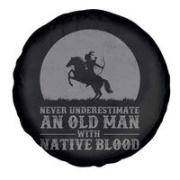 Never Underestimate An Old Man Native American Warrior Spare Tire Cover
