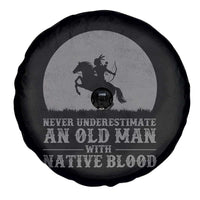 Never Underestimate An Old Man Native American Warrior Spare Tire Cover