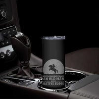 Never Underestimate An Old Man Native American Warrior Skinny Tumbler