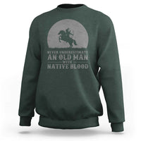 Never Underestimate An Old Man Native American Warrior Sweatshirt
