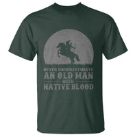 Never Underestimate An Old Man Native American Warrior T Shirt